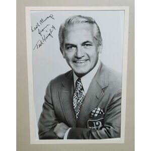TED KNIGHT Auto Pen SIGNED B&W Photo 1970s Mary Tyler Moore